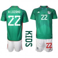 Dětský Fotbalový dres Mexiko Hirving Lozano #22 MS 2022 Domácí Krátký Rukáv (+ trenýrky)
